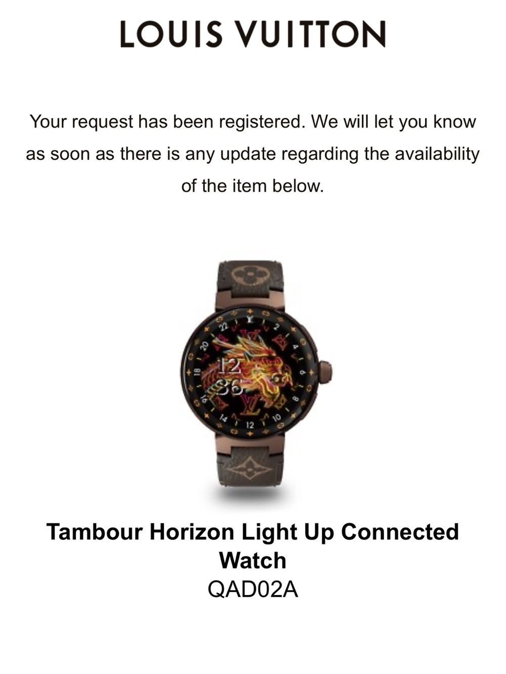 Louis Vuitton Tambour Horizon Light Up Connected Watch - Brown and Black
